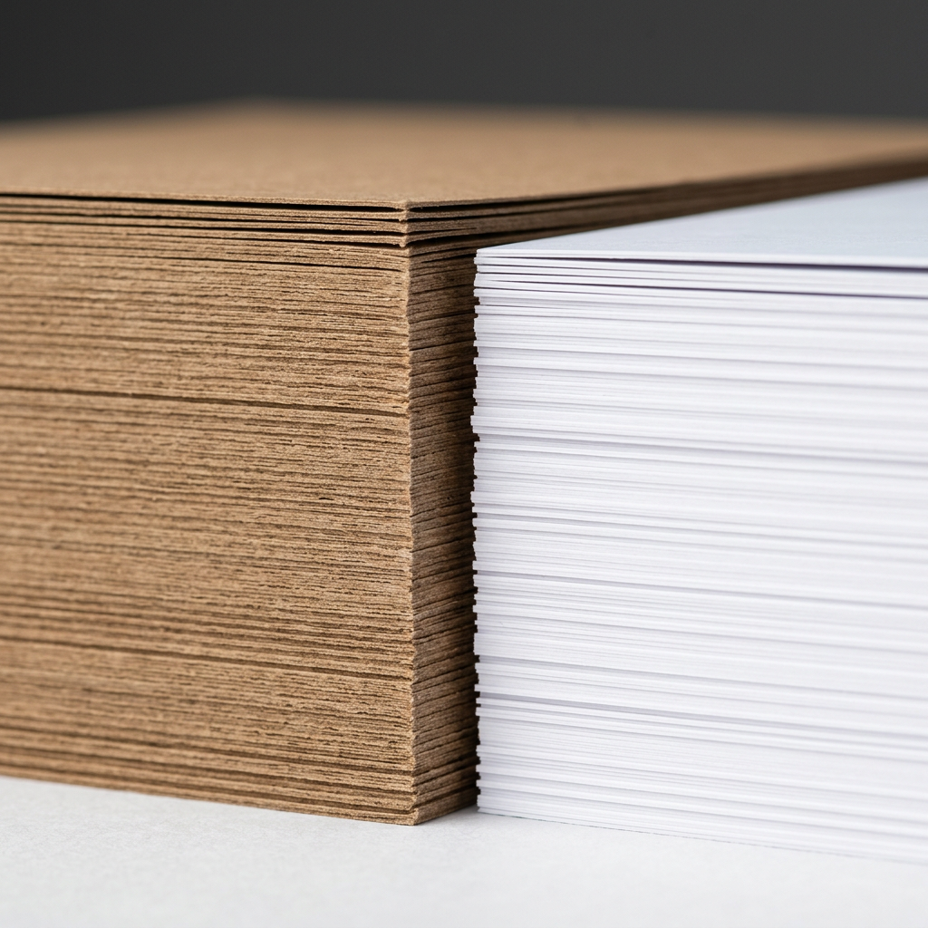 Kraft and white paperboard sheets for takeaway box production