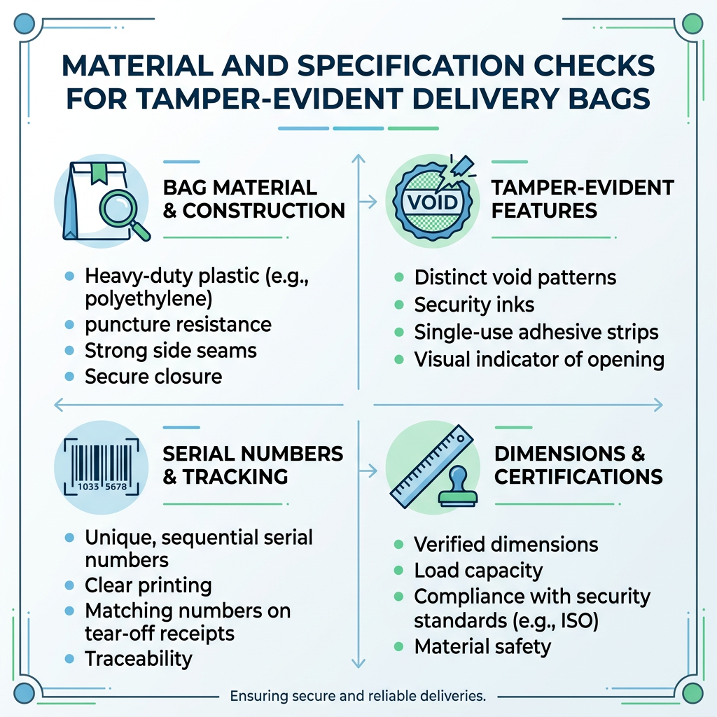 Material and Specification Checks for Tamper-Evident Delivery Bags