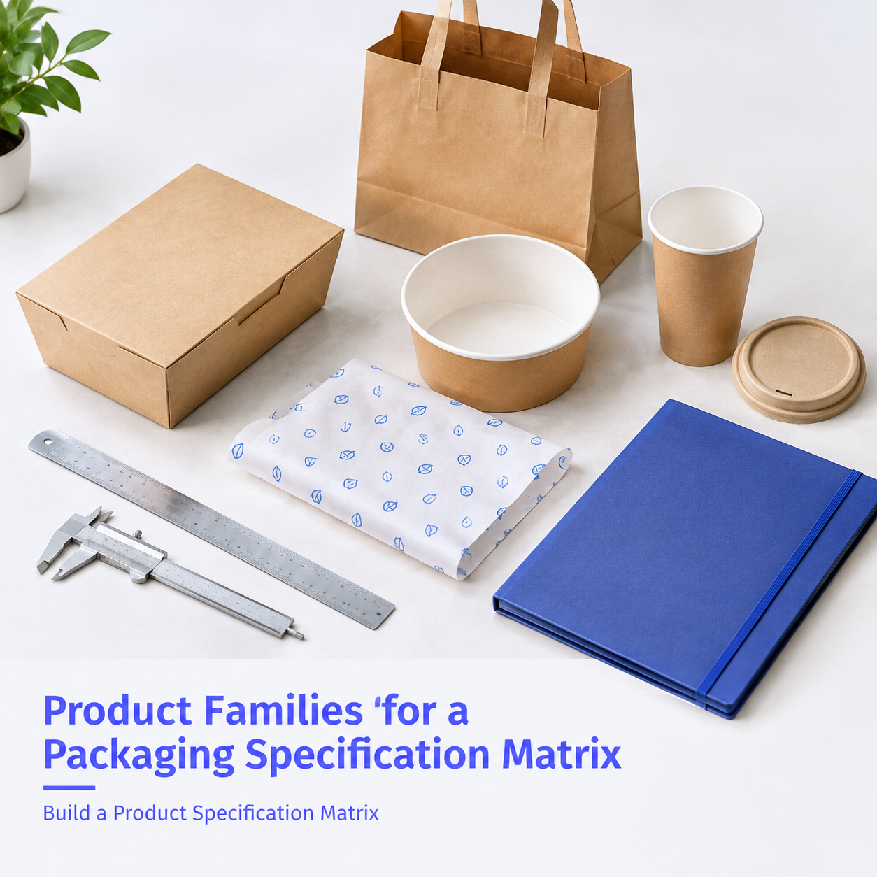 Packaging families and accessories prepared for a chain-wide product specification review