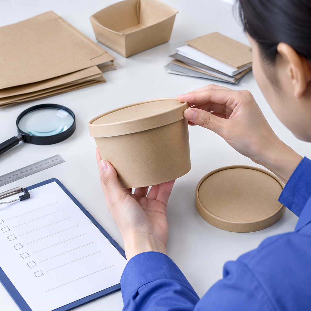 Checking closure fit and packaging acceptance criteria on supplier samples